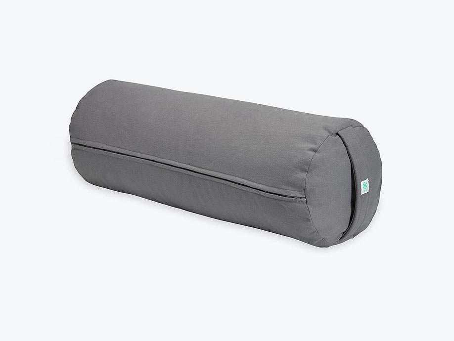 Gaiam Premium Round Yoga Bolster grey round gaiam bolster
