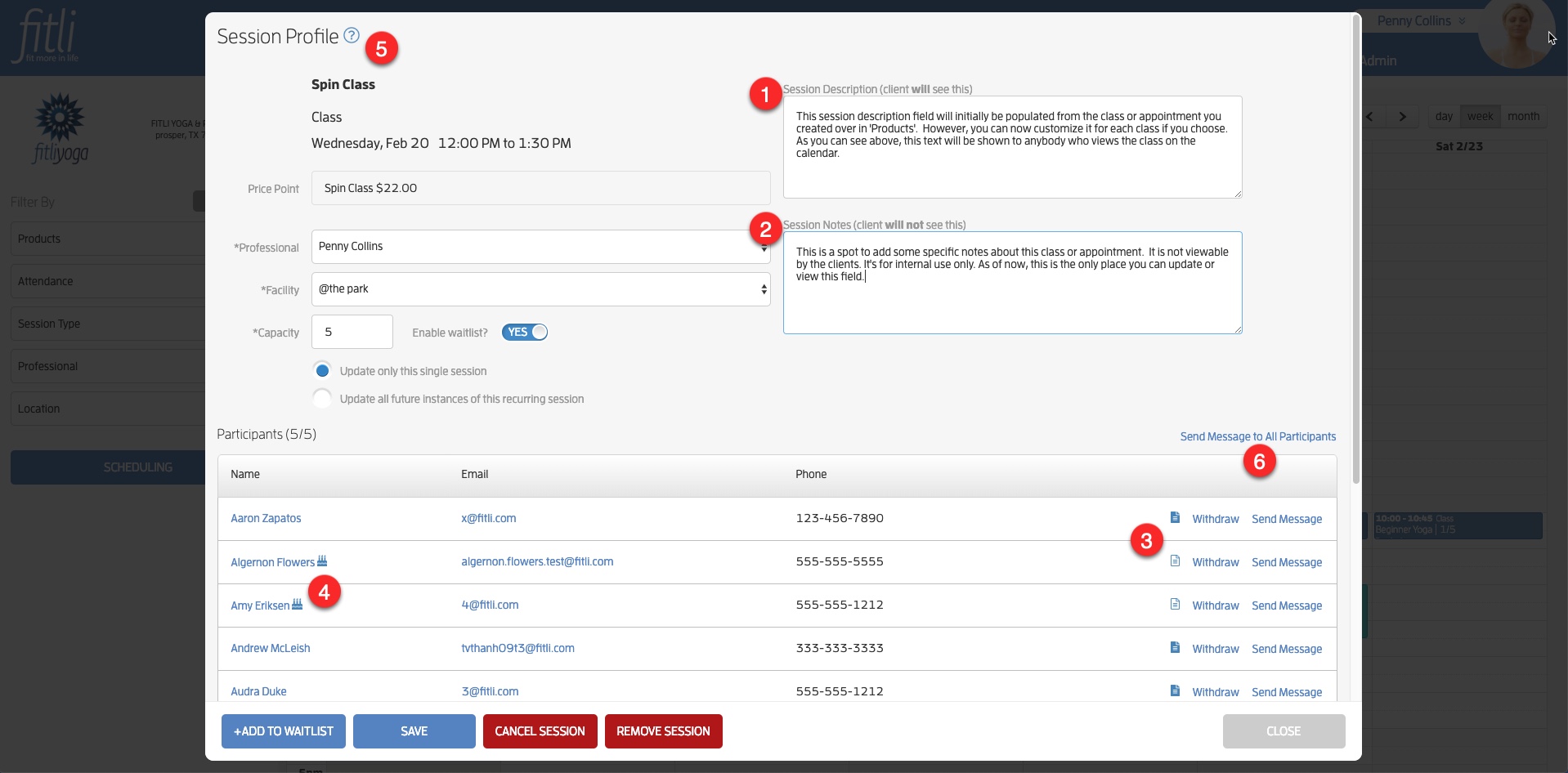 Session Profile Updates Business View