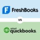 an image showing freshbooks vs quickbooks