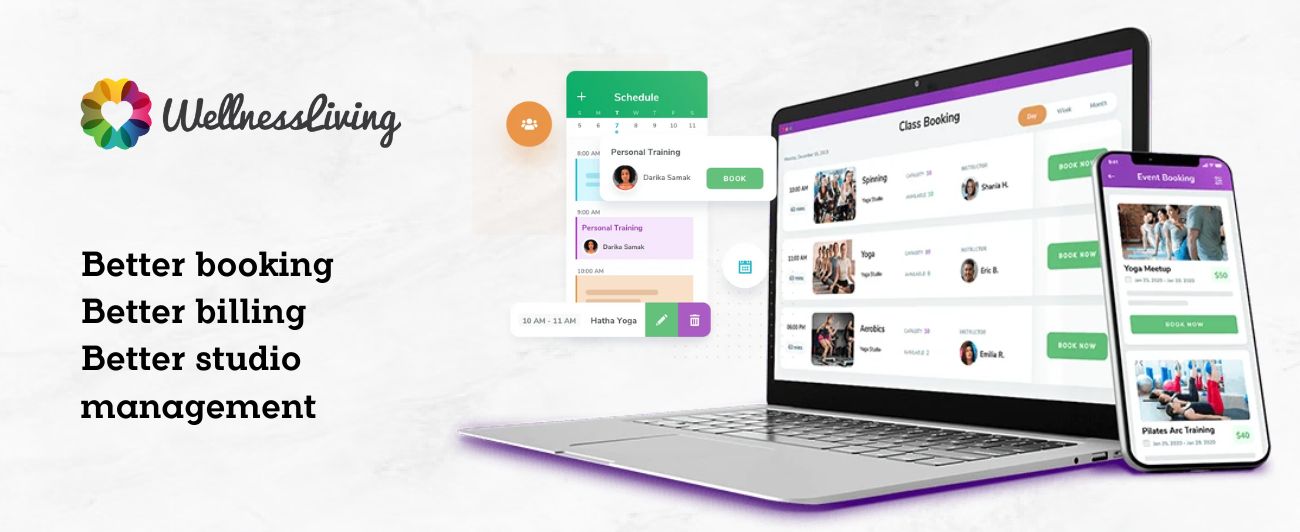 wellness living software dashboard for yoga studios