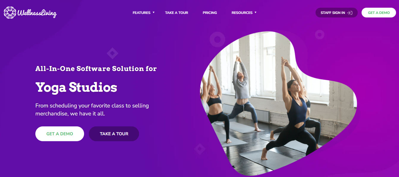 yoga studio management software website