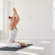 A woman doing yoga pose
